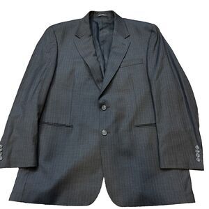 Polo Ralph Lauren Jacket Only Suit Gry Stripe 2 Button Wool 46L - Small cut top